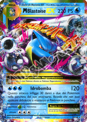 022 / 108 Mega Blastoise EX rara EX foil (IT) -NEAR MINT-