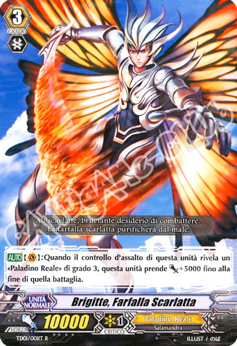 TD01-IT001 Brigitte, Farfalla Scarlatta rara foil (IT) -NEAR MINT-