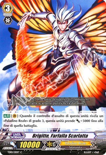 TD01-IT001 Brigitte, Farfalla Scarlatta comune normale (IT) -NEAR MINT-