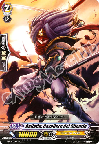 TD01-IT004 Gallatin, Cavaliere del Silenzio comune normale (IT) -NEAR MINT-