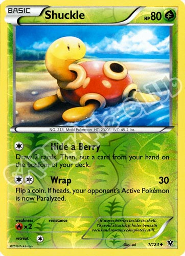 001 / 124 Shuckle non comune foil reverse (EN) -NEAR MINT-