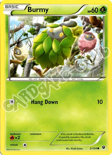 002 / 124 Burmy comune normale (EN) -NEAR MINT-