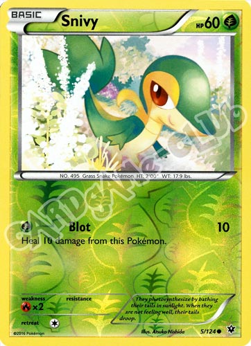 005 / 124 Snivy comune foil reverse (EN) -NEAR MINT-