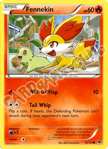 010 / 124 Fennekin comune normale (EN) -NEAR MINT-