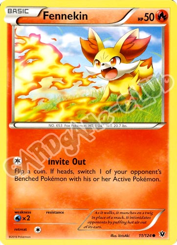 011 / 124 Fennekin comune normale (EN) -NEAR MINT-