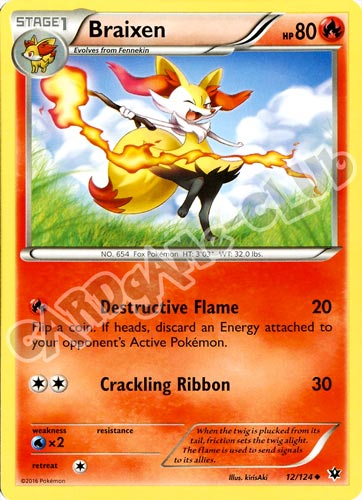 012 / 124 Braixen non comune normale (EN) -NEAR MINT-