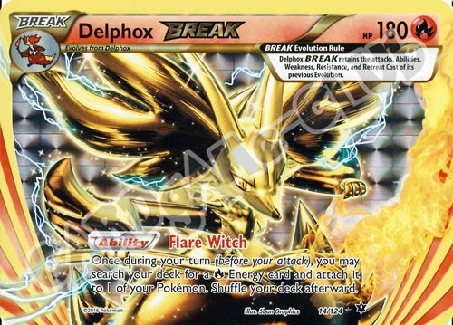 014 / 124 Delphox BREAK rara BREAK foil (EN) -NEAR MINT-