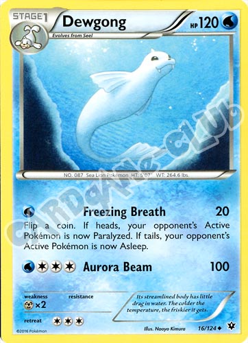 016 / 124 Dewgong non comune normale (EN) -NEAR MINT-