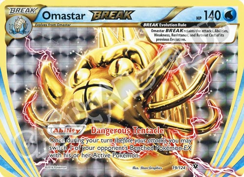 019 / 124 Omastar BREAK rara BREAK foil (EN) -NEAR MINT-