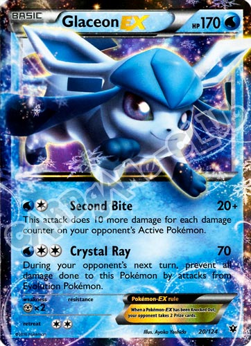 020 / 124 Glaceon EX rara ex foil (EN) -NEAR MINT-