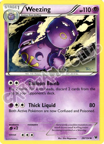 028 / 124 Weezing non comune normale (EN) -NEAR MINT-