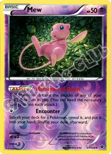 029 / 124 Mew rara foil reverse (EN) -NEAR MINT-