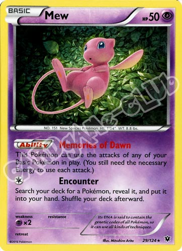 029 / 124 Mew rara foil (EN) -NEAR MINT-