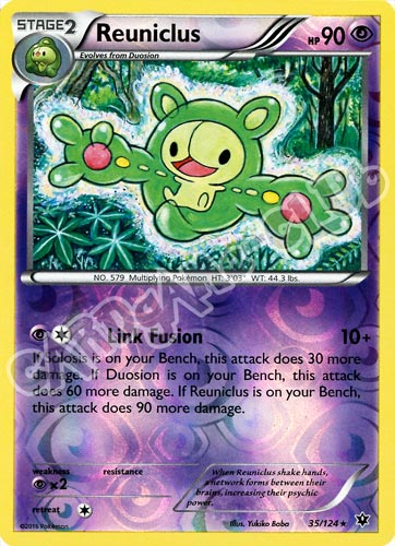 035 / 124 Reuniclus rara foil reverse (EN) -NEAR MINT-