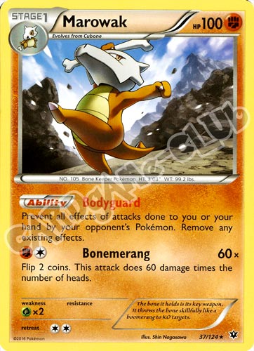 037 / 124 Marowak rara normale (EN) -NEAR MINT-