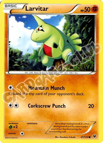 041 / 124 Larvitar comune normale (EN) -NEAR MINT-