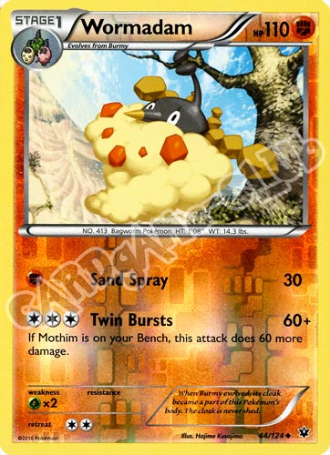 044 / 124 Wormadam non comune foil reverse (EN) -NEAR MINT-