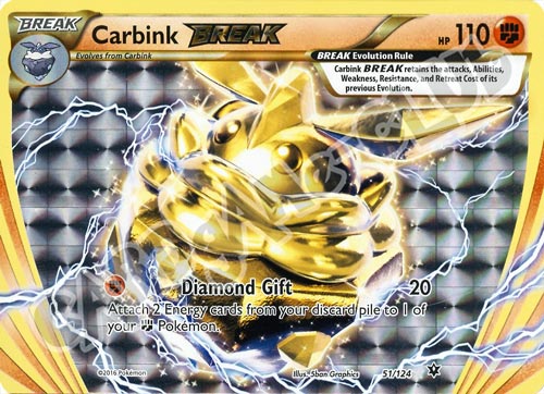 051 / 124 Carbink BREAK rara BREAK foil (EN) -NEAR MINT-
