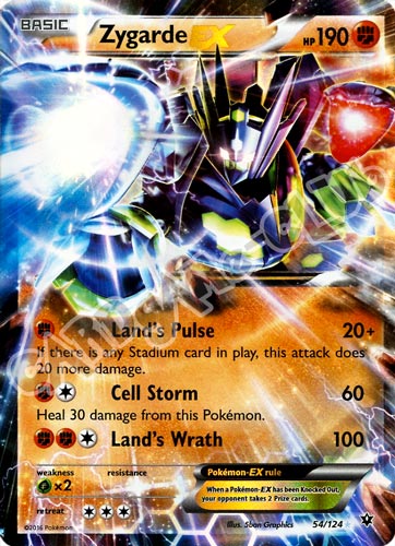 054 / 124 Zygarde EX rara ex foil (EN) -NEAR MINT-