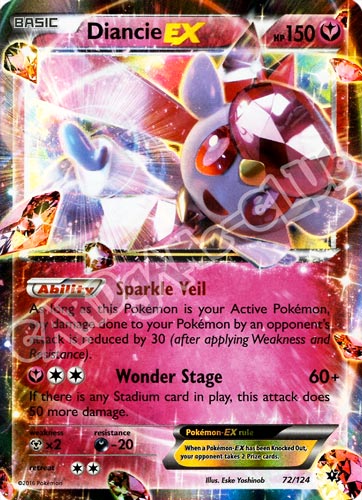 072 / 124 Diancie EX rara ex foil (EN) -NEAR MINT-