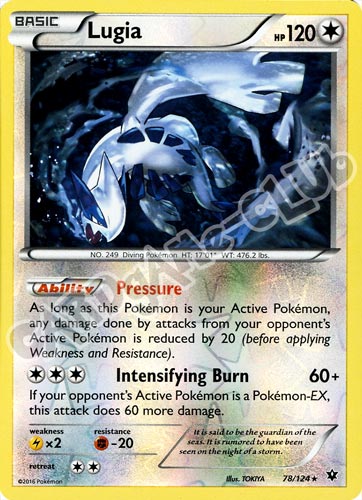 078 / 124 Lugia rara foil reverse (EN) -NEAR MINT-