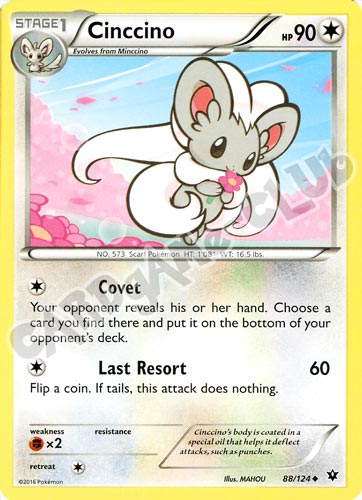 088 / 124 Cinccino non comune normale (EN) -NEAR MINT-