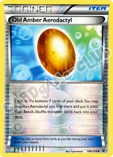 106 / 124 Old Amber Aerodactyl non comune foil reverse (EN) -NEAR MINT-