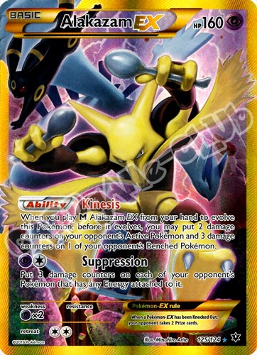 125 / 124 Alakazam EX rara segreta foil (EN) -NEAR MINT-