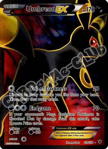 119 / 124 Umbreon EX rara segreta foil (EN) -NEAR MINT-