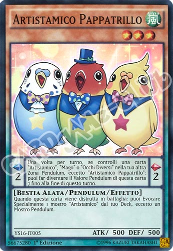 YS16-IT005 Artistamico Pappatrillo super rara 1a Edizione (IT) -NEAR MINT-