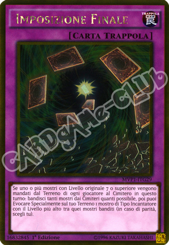 MVP1-ITG29 Imposizione Finale rara oro 1a Edizione (IT) -NEAR MINT-