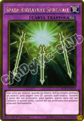 MVP1-ITG31 Spada Rivelatrice Spirituale rara oro 1a Edizione (IT) -NEAR MINT-