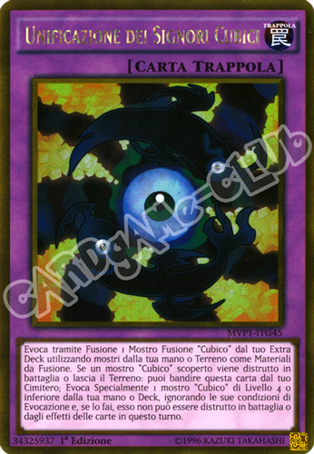 MVP1-ITG45 Unificazione dei Signori Cubici rara oro 1a Edizione (IT) -NEAR MINT-