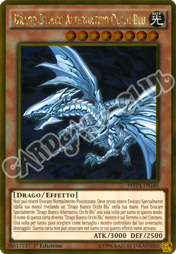 MVP1-ITG46 Drago Bianco Alternativo Occhi Blu rara oro 1a Edizione (IT) -NEAR MINT-