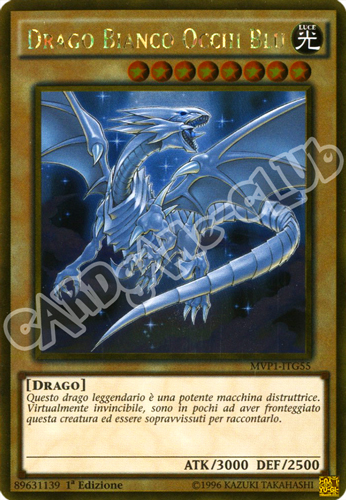 MVP1-ITG55 Drago Bianco Occhi Blu rara oro 1a Edizione (IT) -NEAR MINT-
