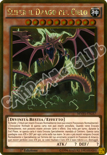 MVP1-ITG57 Slifer il Drago del Cielo rara oro 1a Edizione (IT) -NEAR MINT-