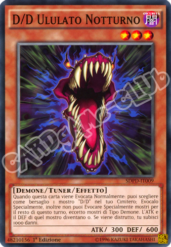 Dominazione Pendulum SDPD-IT009 D/D Ululato Notturno comune 1a edizione (IT) -NEAR MINT-