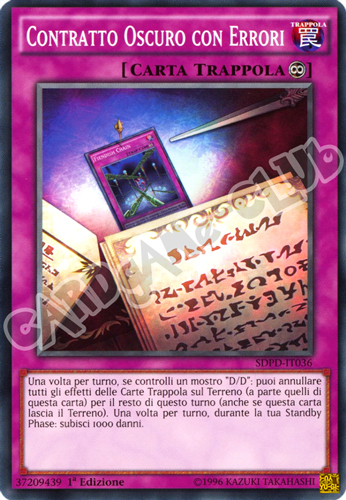 Dominazione Pendulum SDPD-IT036 Contratto Oscuro con Errori comune 1a edizione (IT) -NEAR MINT-