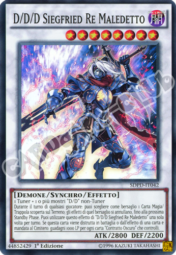 Dominazione Pendulum SDPD-IT042 D/D/D Siegfried Re Maledetto super rara 1a edizione (IT) -NEAR MINT-