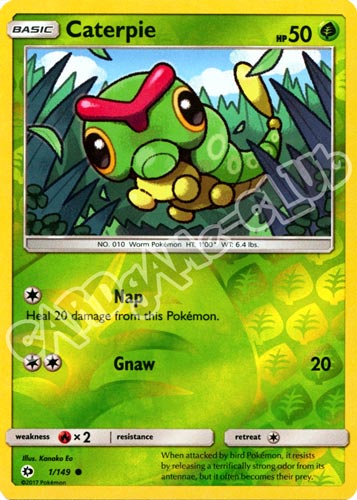 001 / 149 Caterpie comune foil reverse (EN) -NEAR MINT-