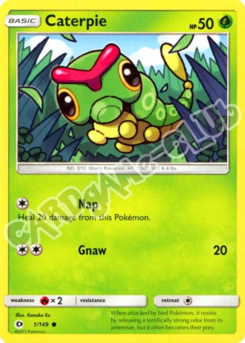 001 / 149 Caterpie comune normale (EN) -NEAR MINT-