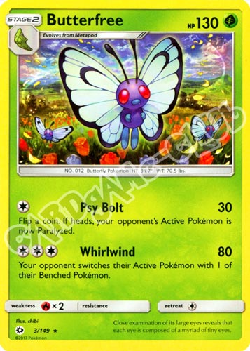 003 / 149 Butterfree rara normale (EN) -NEAR MINT-