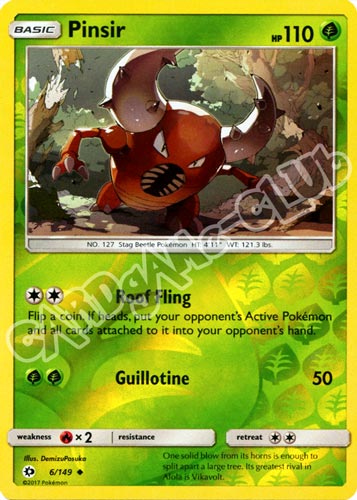 006 / 149 Pinsir non comune foil reverse (EN) -NEAR MINT-