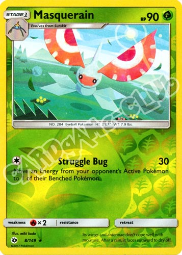 008 / 149 Masquerain rara foil reverse (EN) -NEAR MINT-