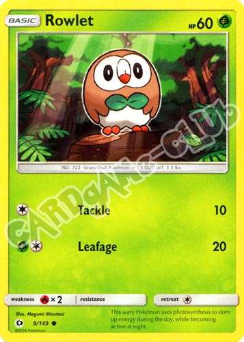 009 / 149 Rowlet comune normale (EN) -NEAR MINT-