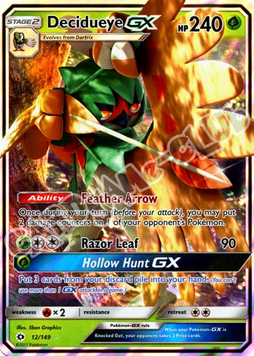 012 / 149 Decidueye GX rara GX foil (EN) -NEAR MINT-