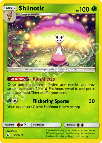 017 / 149 Shiinotic rara foil (EN) -NEAR MINT-