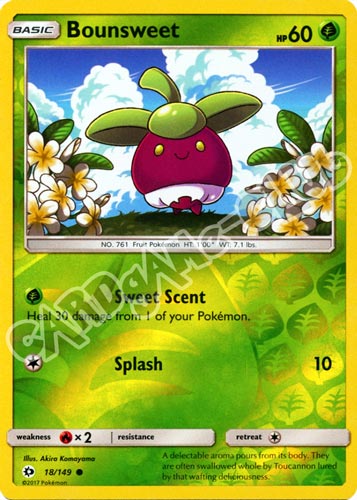 018 / 149 Bounsweet comune foil reverse (EN) -NEAR MINT-