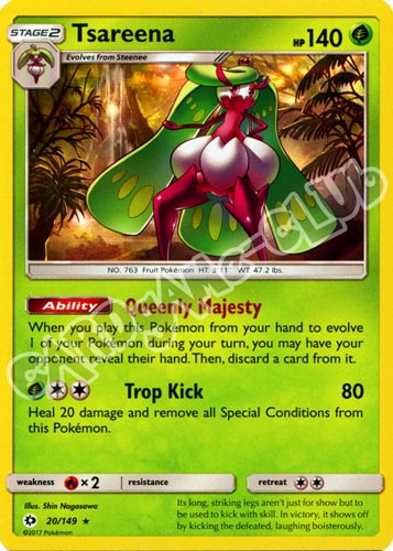 020 / 149 Tsareena rara foil (EN) -NEAR MINT-