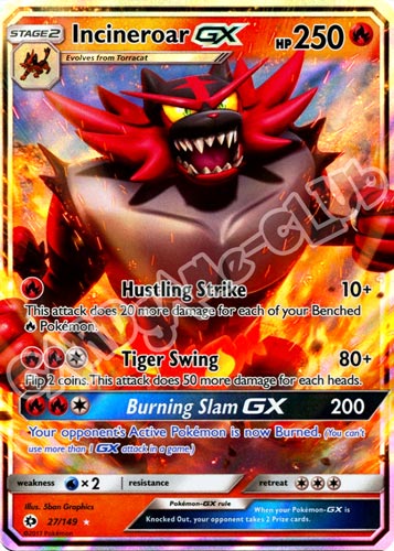 027 / 149 Incineroar GX rara GX foil (EN) -NEAR MINT-